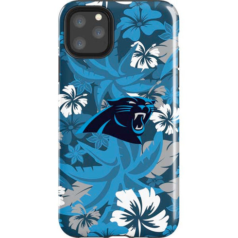 NFL Carolina Panthers Tropical Print iPhone Cases