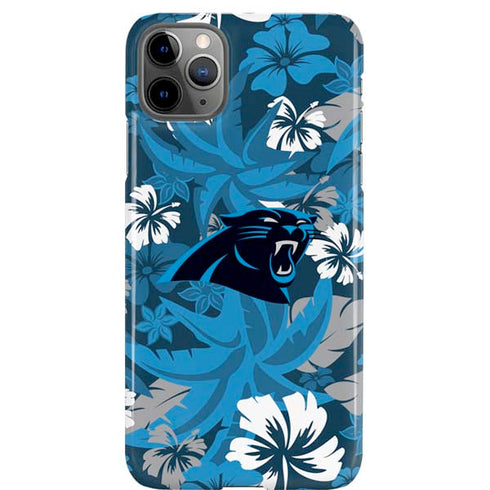 NFL Carolina Panthers Tropical Print iPhone Cases