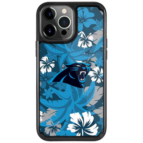 NFL Carolina Panthers Tropical Print iPhone Cases