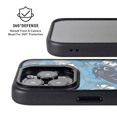 NFL Carolina Panthers Tropical Print iPhone 14 Pro Max Kickstand Case