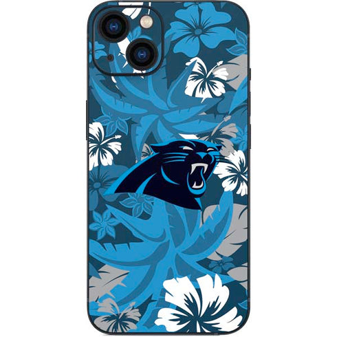 NFL Carolina Panthers Tropical Print iPhone Skins