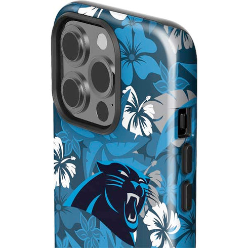 NFL Carolina Panthers Tropical Print iPhone 15 Pro Impact Case
