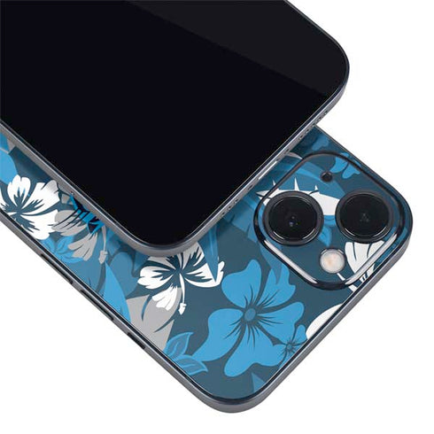 NFL Carolina Panthers Tropical Print iPhone 15 Skin