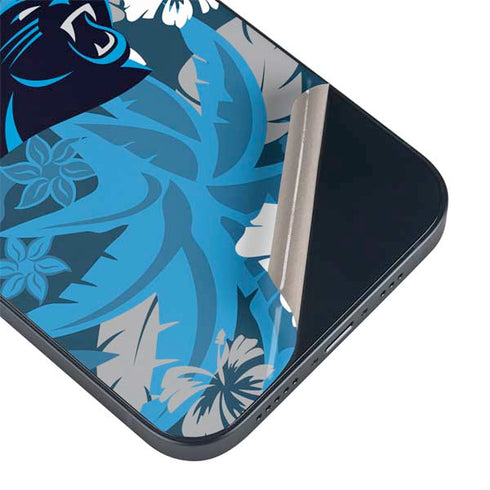 NFL Carolina Panthers Tropical Print iPhone 15 Skin