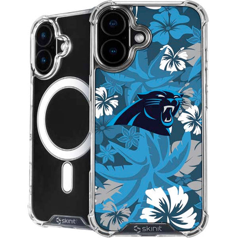 NFL Carolina Panthers Tropical Print iPhone 16 MagSafe Case