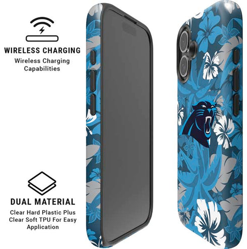 NFL Carolina Panthers Tropical Print iPhone 16 Magsafe Impact Case
