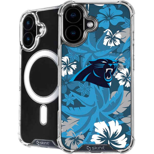 NFL Carolina Panthers Tropical Print iPhone 16 Plus MagSafe Case