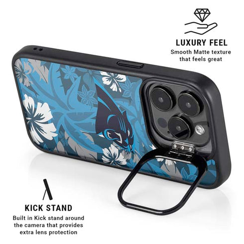 NFL Carolina Panthers Tropical Print iPhone 16 Pro Kickstand Case