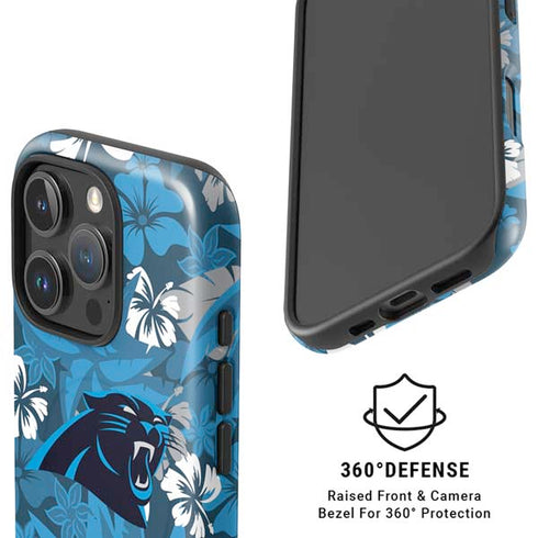 NFL Carolina Panthers Tropical Print iPhone 16 Pro Max Magsafe Impact Case