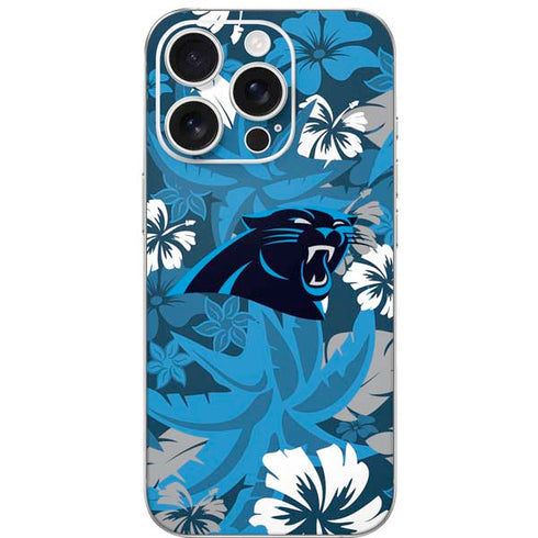 NFL Carolina Panthers Tropical Print iPhone 16 Pro Skin