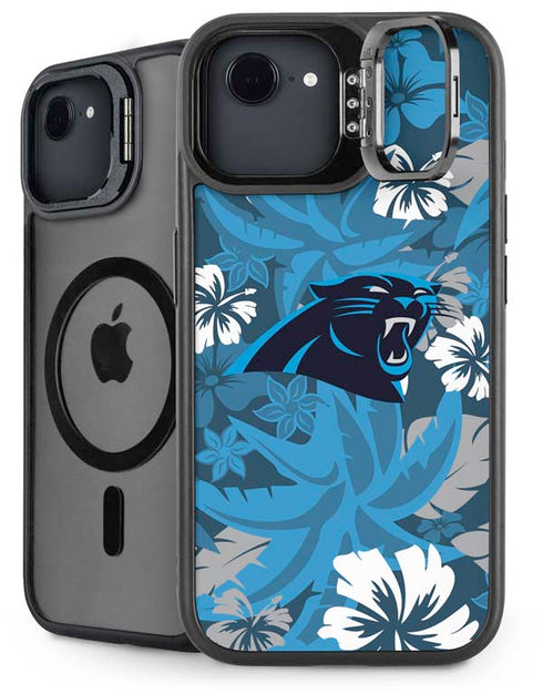 NFL Carolina Panthers Tropical Print iPhone 16e Kickstand Case