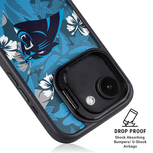 NFL Carolina Panthers Tropical Print iPhone 16e Kickstand Case