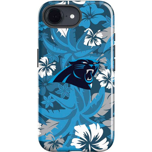 NFL Carolina Panthers Tropical Print iPhone 16e Impact Case