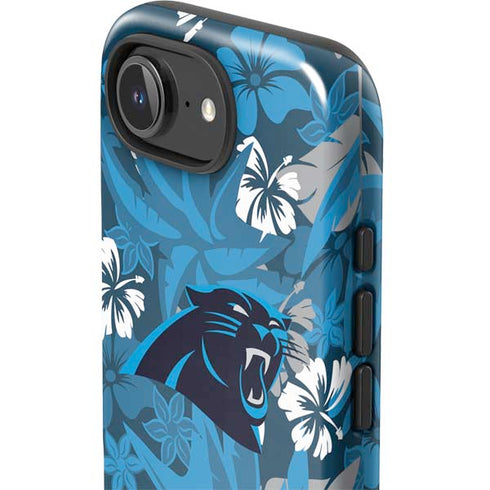 NFL Carolina Panthers Tropical Print iPhone 16e Impact Case