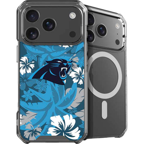 NFL Carolina Panthers Tropical Print iPhone 18 Pro MagSafe Case
