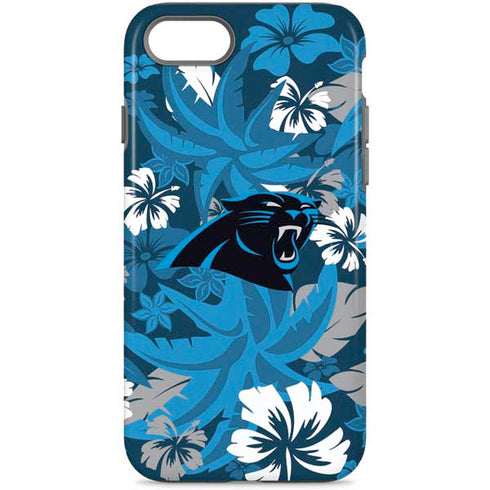NFL Carolina Panthers Tropical Print iPhone Cases