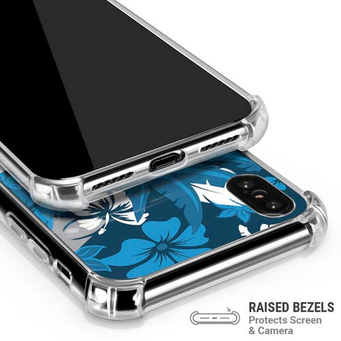 NFL Carolina Panthers Tropical Print iPhone X/XS Clear Case