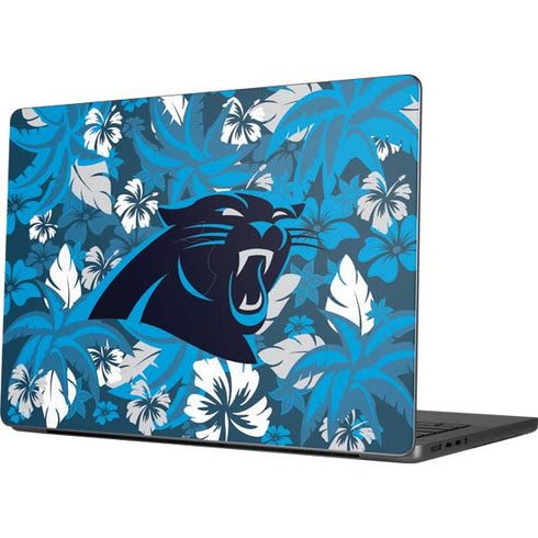 NFL Carolina Panthers Tropical Print Apple MacBook Pro 14-inch Skin
