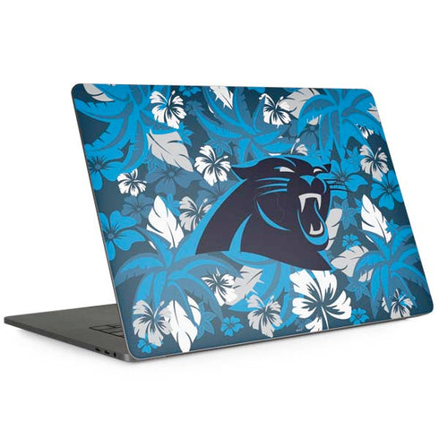 NFL Carolina Panthers Tropical Print MacBook Skins