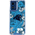 NFL Carolina Panthers Tropical Print Moto G 5G (2024) Clear Case