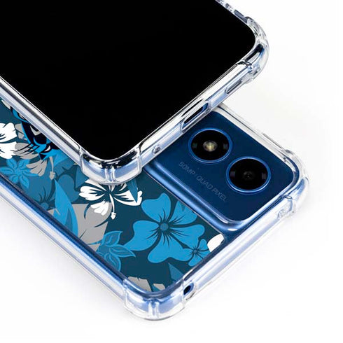 NFL Carolina Panthers Tropical Print Moto G 5G (2024) Clear Case