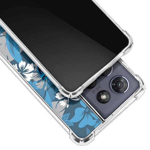 NFL Carolina Panthers Tropical Print Moto G Stylus 5G (2025) Clear Case