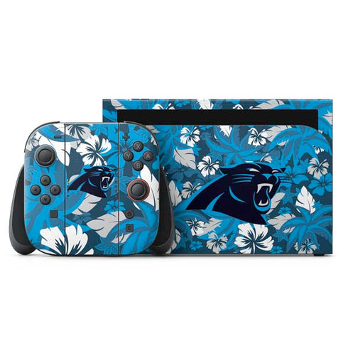 NFL Carolina Panthers Tropical Print Nintendo Skins