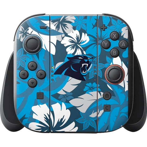 NFL Carolina Panthers Tropical Print Nintendo Switch 2 (2025) with Joy-Con Skin