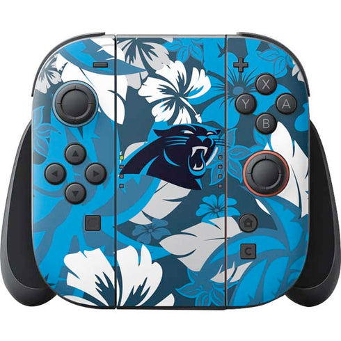 NFL Carolina Panthers Tropical Print Nintendo Skins