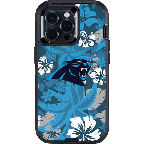 NFL Carolina Panthers Tropical Print Otterbox Defender iPhone Skin