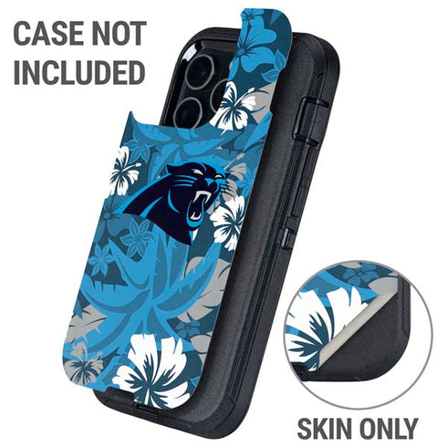NFL Carolina Panthers Tropical Print Otterbox Defender iPhone Skin