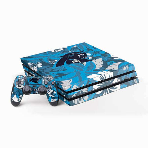 NFL Carolina Panthers Tropical Print PlayStation PS4 Skins