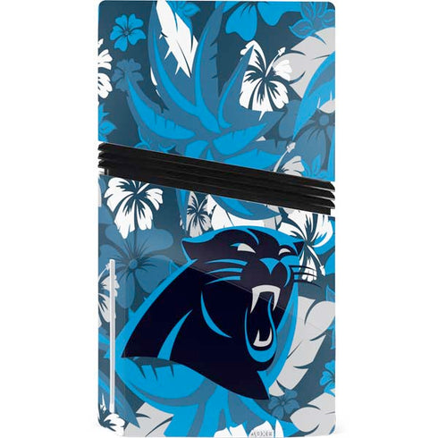 NFL Carolina Panthers Tropical Print PS5 Pro Disk Bundle Skin