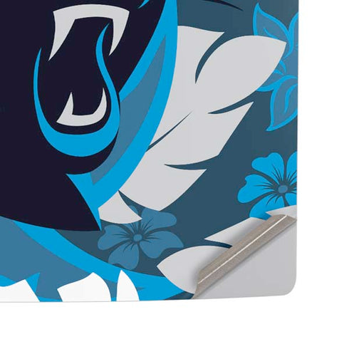 NFL Carolina Panthers Tropical Print PS5 Pro Disk Console Skin