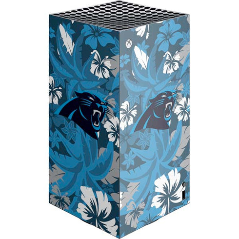 NFL Carolina Panthers Tropical Print XBox Series X Digital Edition Console Skin