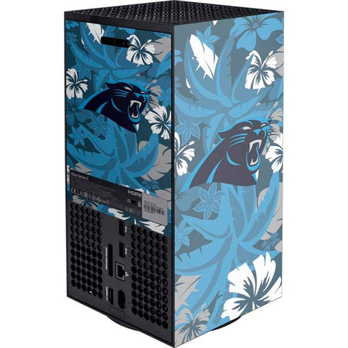 NFL Carolina Panthers Tropical Print XBox Series X Digital Edition Console Skin