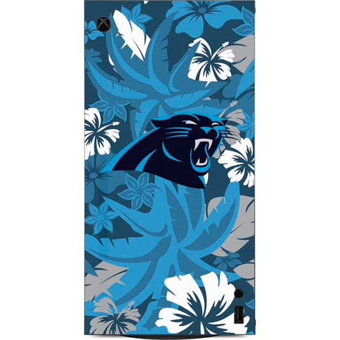 NFL Carolina Panthers Tropical Print XBox Series X Digital Edition Console Skin