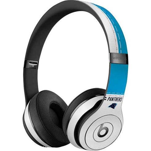 NFL Carolina Panthers White Striped Beats Solo 3 Wireless Skin