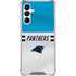 NFL Carolina Panthers White Striped Galaxy A16 5G Clear Case