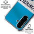 NFL Carolina Panthers White Striped Galaxy A36 5G Clear Case