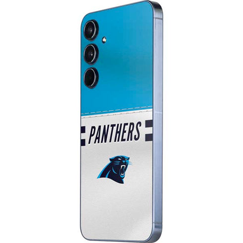 NFL Carolina Panthers White Striped Galaxy A36 5G Skin