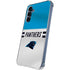 NFL Carolina Panthers White Striped Galaxy A55 5G Clear Case