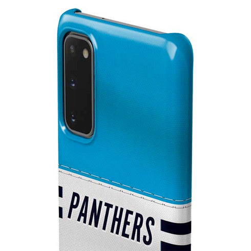 NFL Carolina Panthers White Striped Galaxy S20 Lite Case