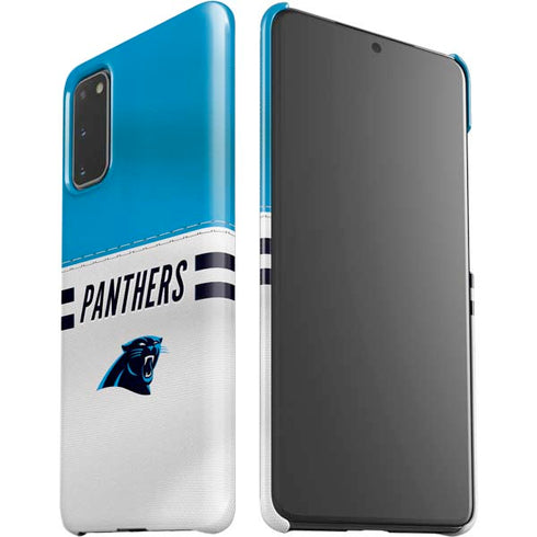 NFL Carolina Panthers White Striped Galaxy S20 Lite Case