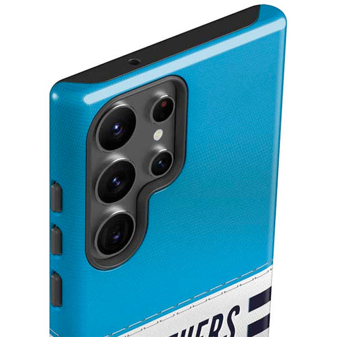 NFL Carolina Panthers White Striped Galaxy S23 Ultra Pro Case