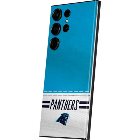 NFL Carolina Panthers White Striped Galaxy Skins