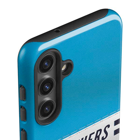 NFL Carolina Panthers White Striped Galaxy S25 Plus Impact Case