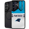 NFL Carolina Panthers White Striped Galaxy S25 Plus Kickstand Case