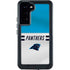 NFL Carolina Panthers White Striped Galaxy S24 Plus Waterproof Case