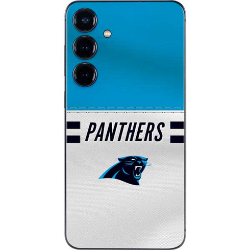 NFL Carolina Panthers White Striped Galaxy S24 Skin
